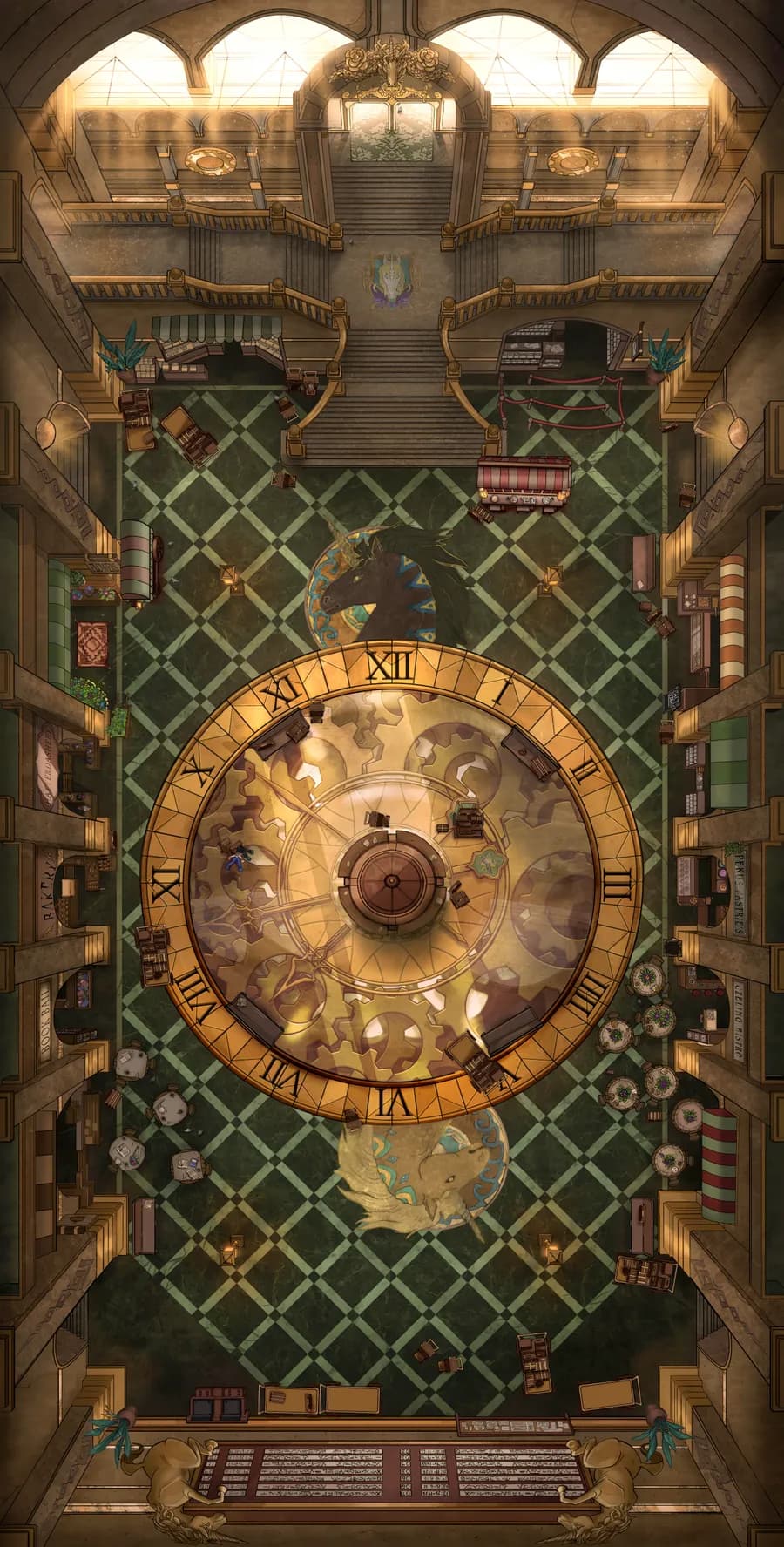 Train Station Concourse map, Bustling variant thumbnail