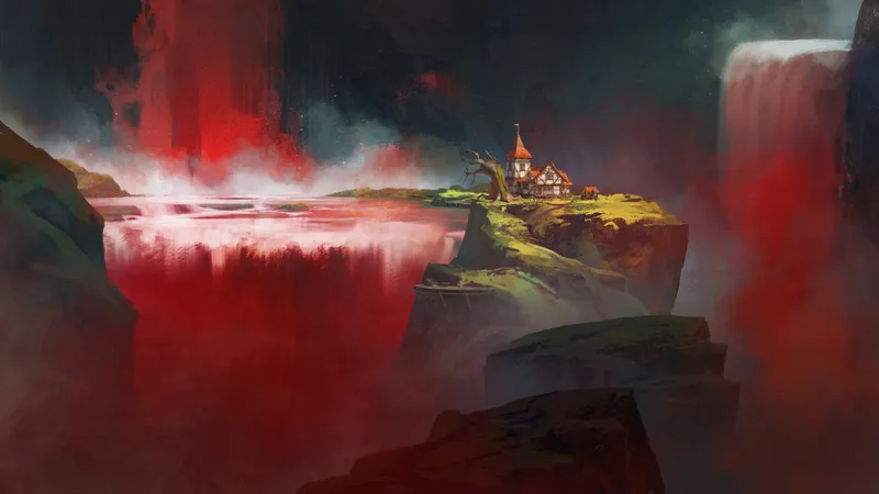 Wonderful Wizard Waterfall map, Bloodfall variant