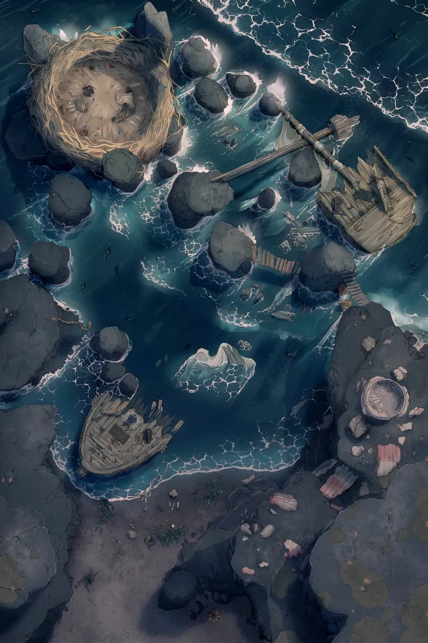 Harpy Cove map, Shark Infested variant thumbnail