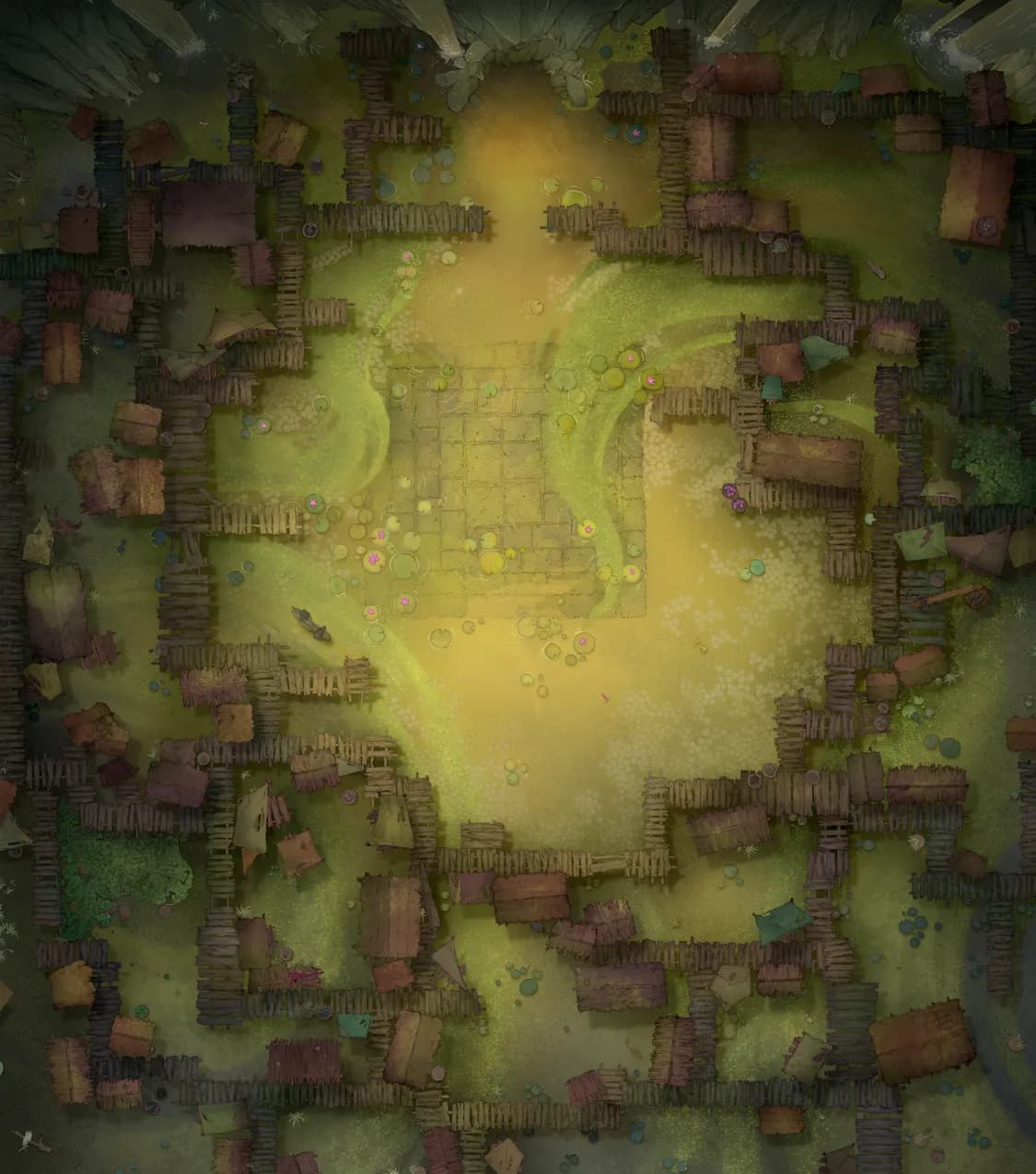 Bullywug Swamp map, Submerged Platform Day variant thumbnail