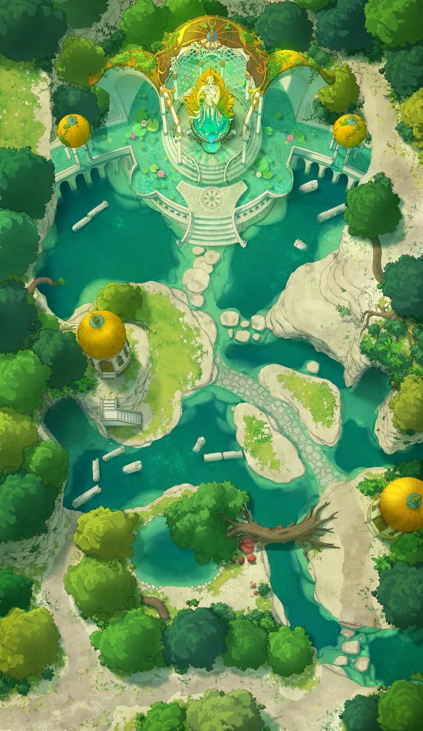 Nymph Fountain map, Plain Water variant thumbnail
