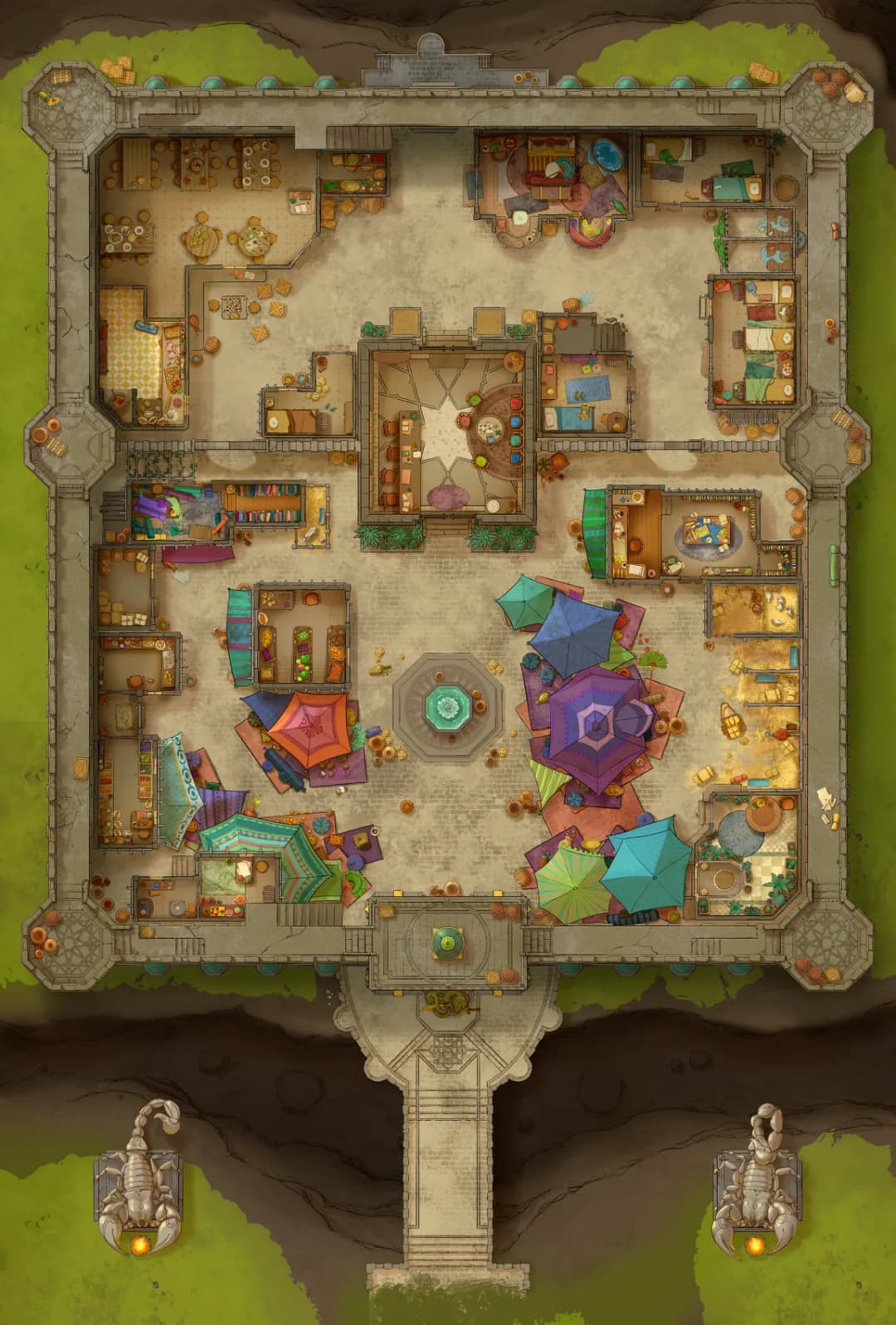 Desert Caravanserai map, Hill Castle variant