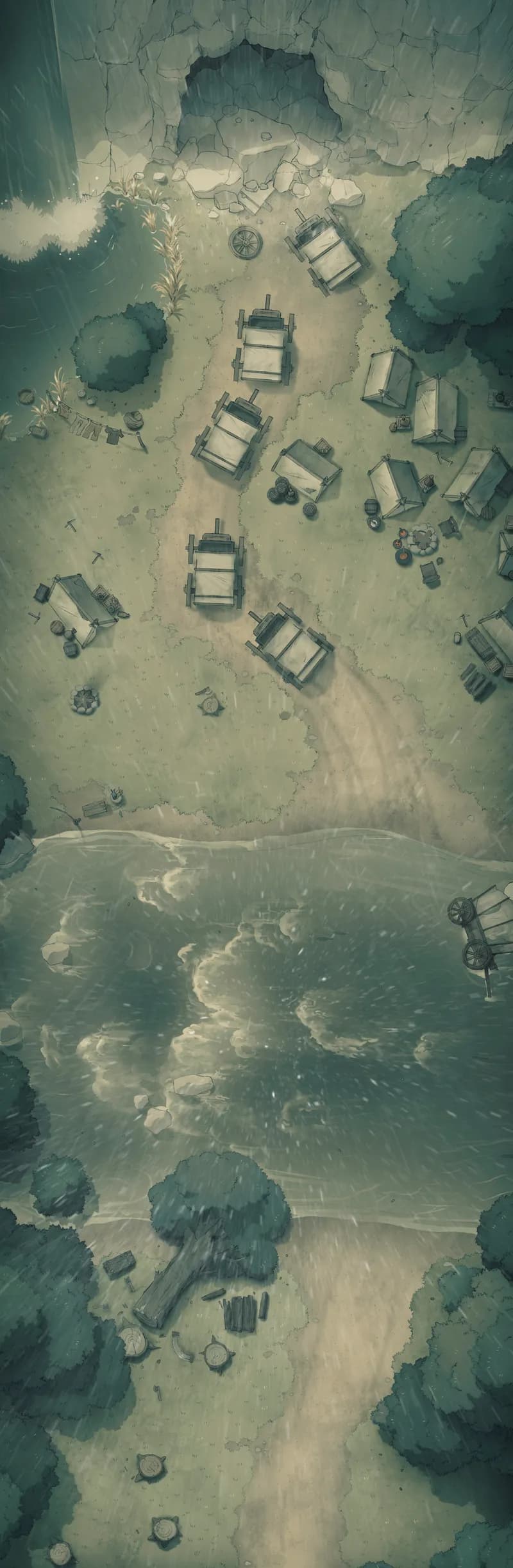 Caravan Roadblock map, Original Rain variant thumbnail