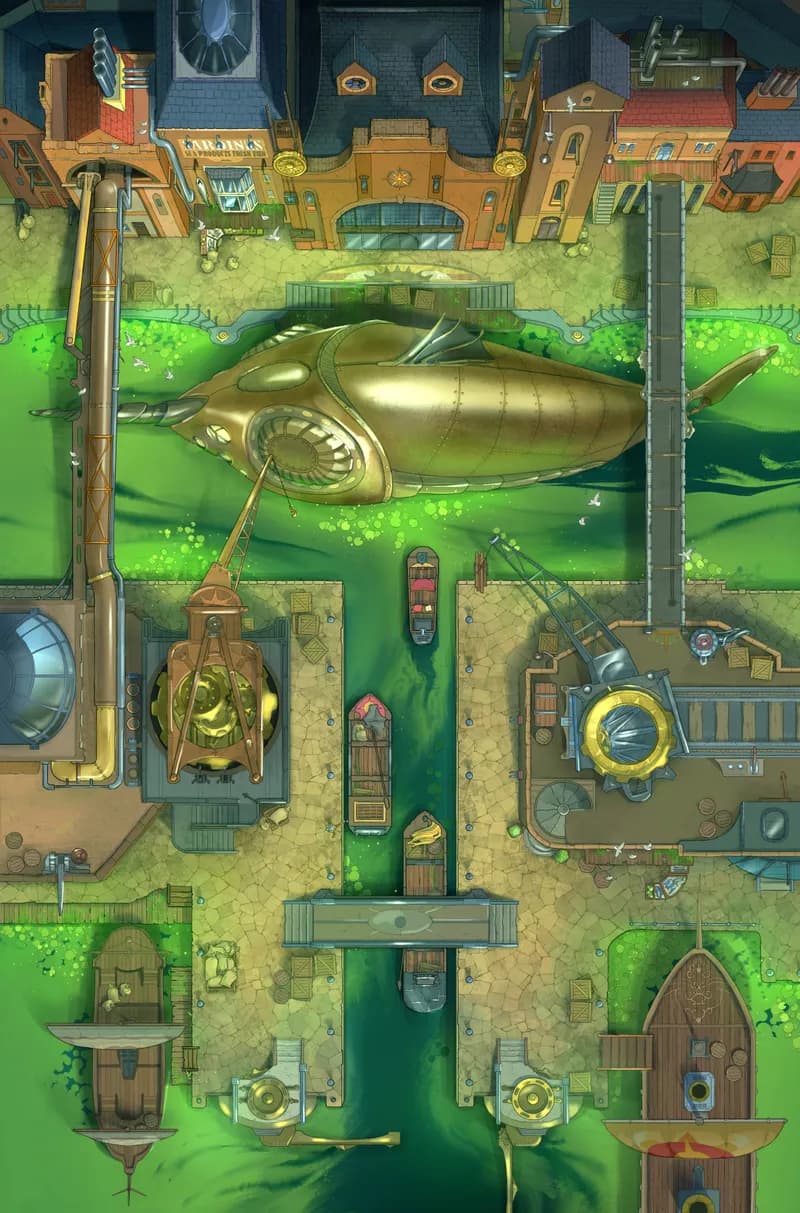 Iron Wharf map, Algae Bloom variant thumbnail