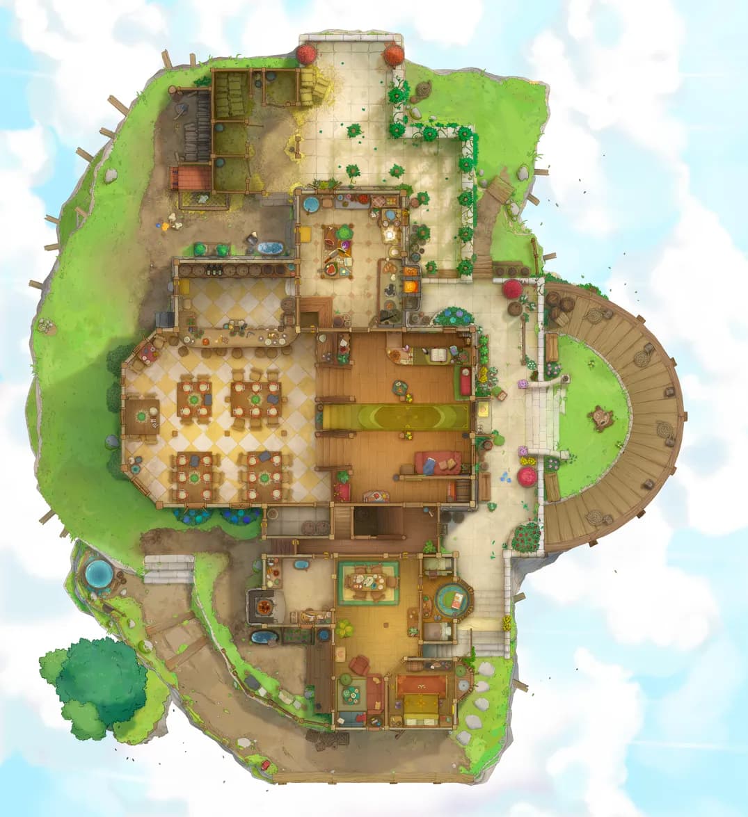 Gryphon Roost Inn map, No Windmills variant thumbnail