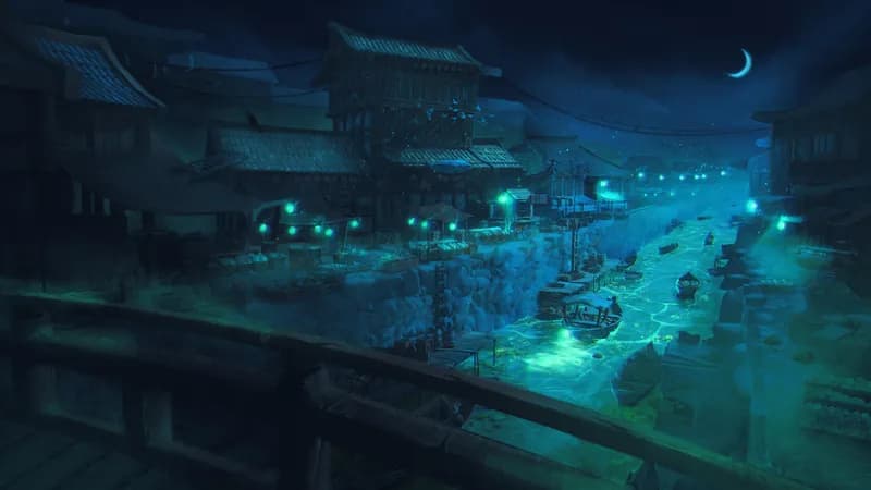 Floating Market map, Haunted Teal variant