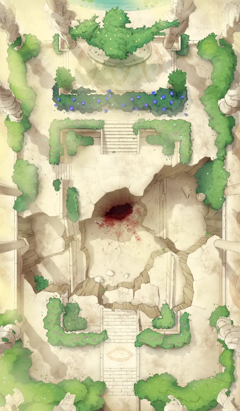 Ruined Courtyard map, Beast variant thumbnail