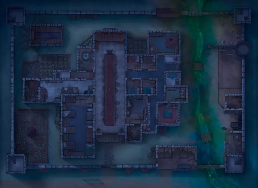 Adventurers' Guildhall map, Poisoned River Night variant thumbnail