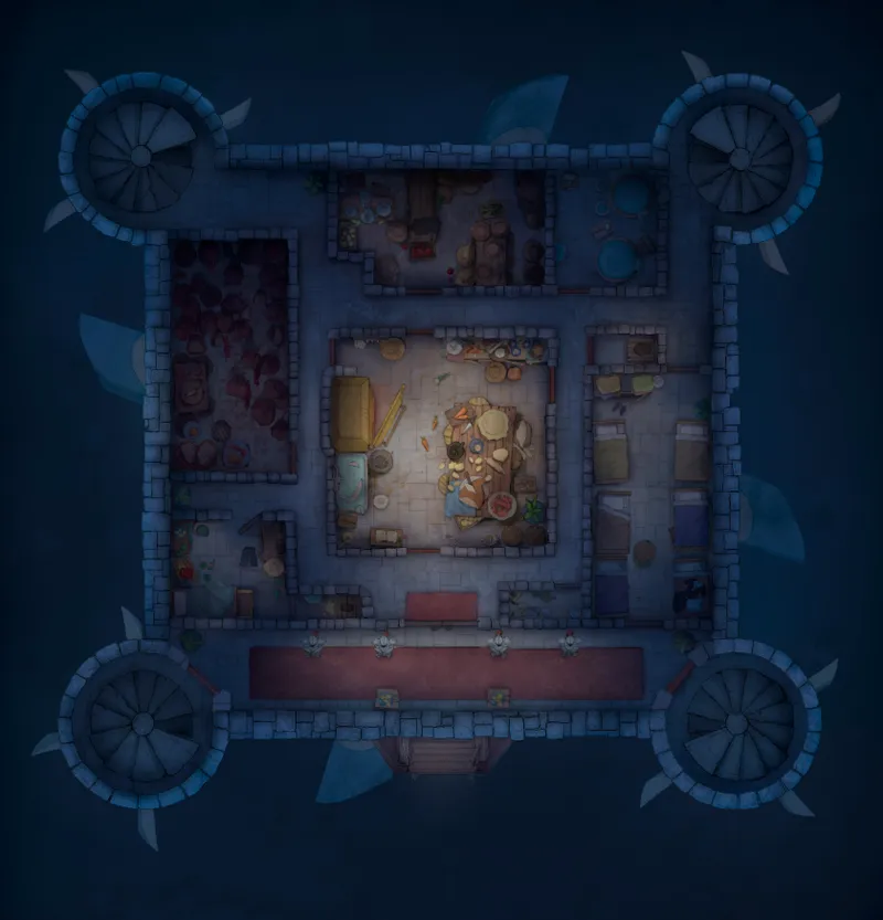 Floating Castle map, Original Servants Quarters Night variant thumbnail