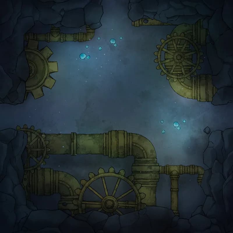 Modular Caves map, Mines Cogs and Pipes 01 variant thumbnail