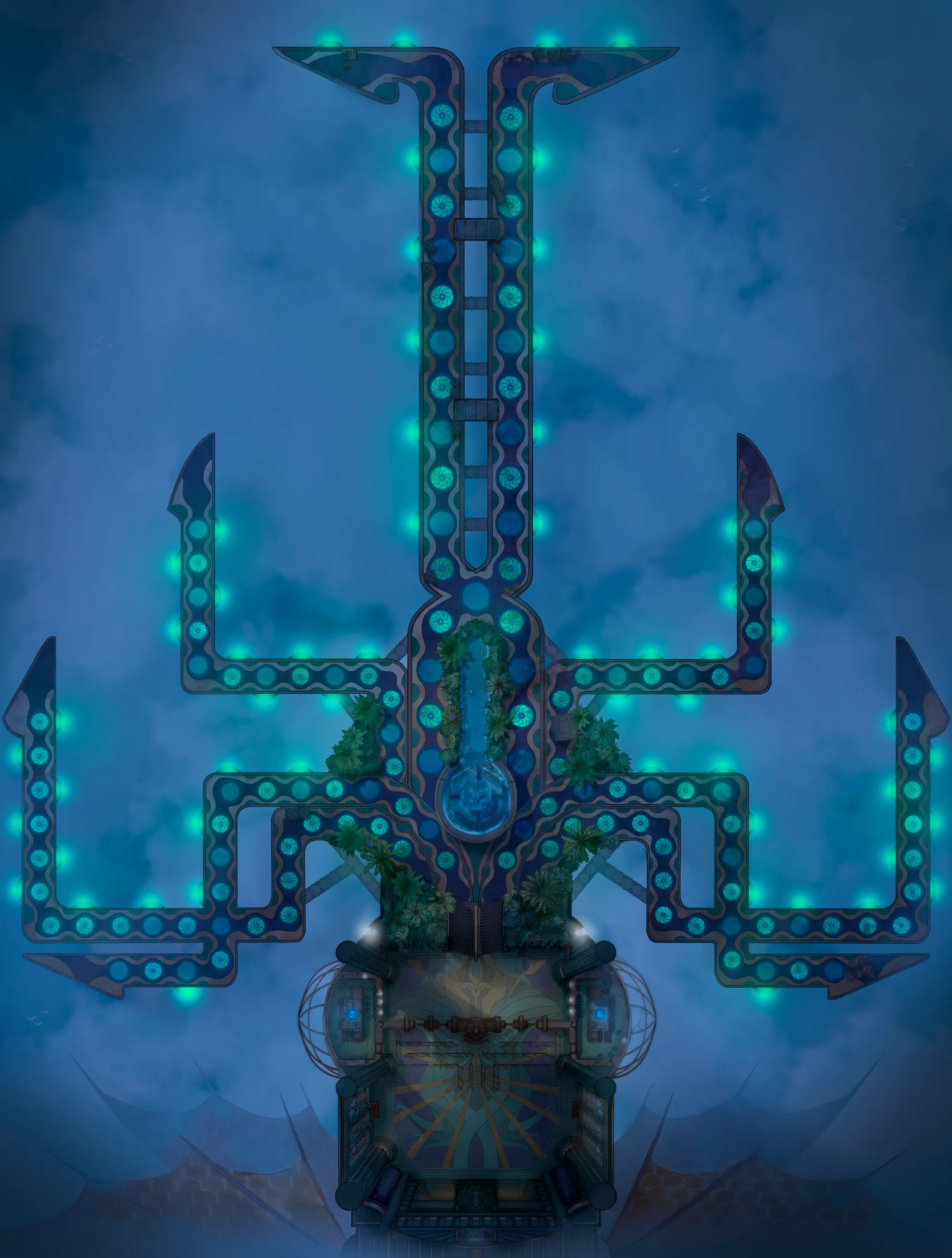 Airship Port map, Night Ultra Glow variant thumbnail