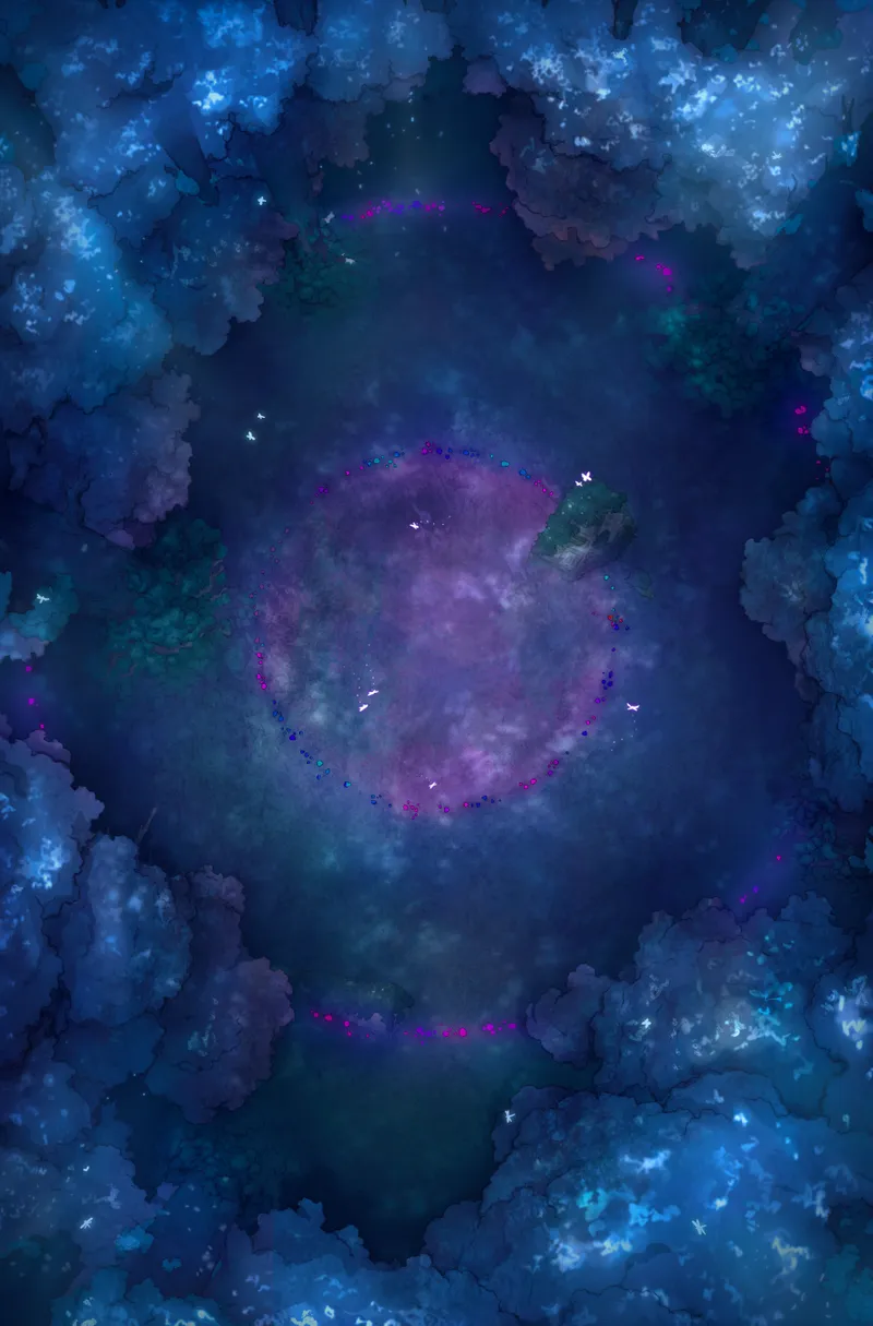 Overgrown Magic Forest map, Fairy Rings Night variant thumbnail