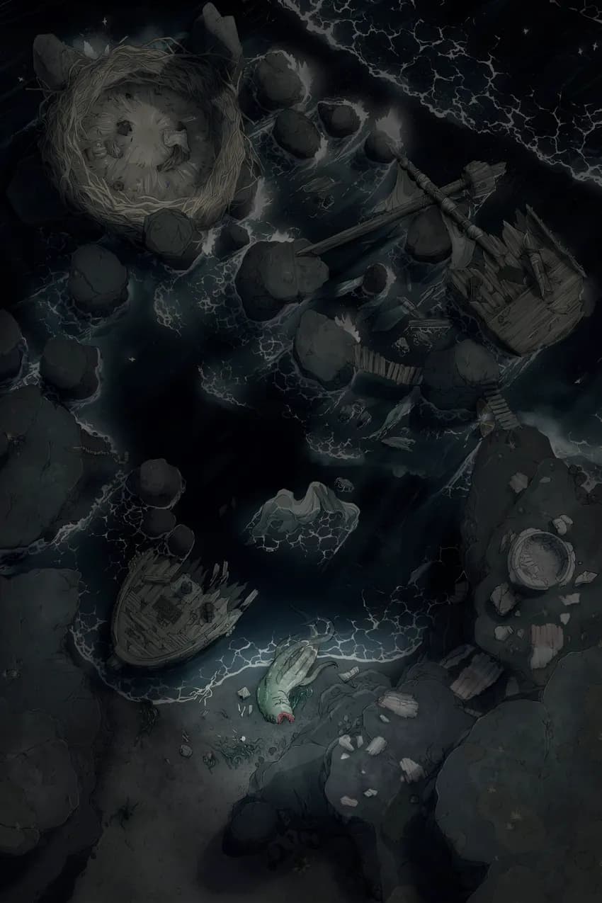Harpy Cove map, Beached Aboleth variant thumbnail