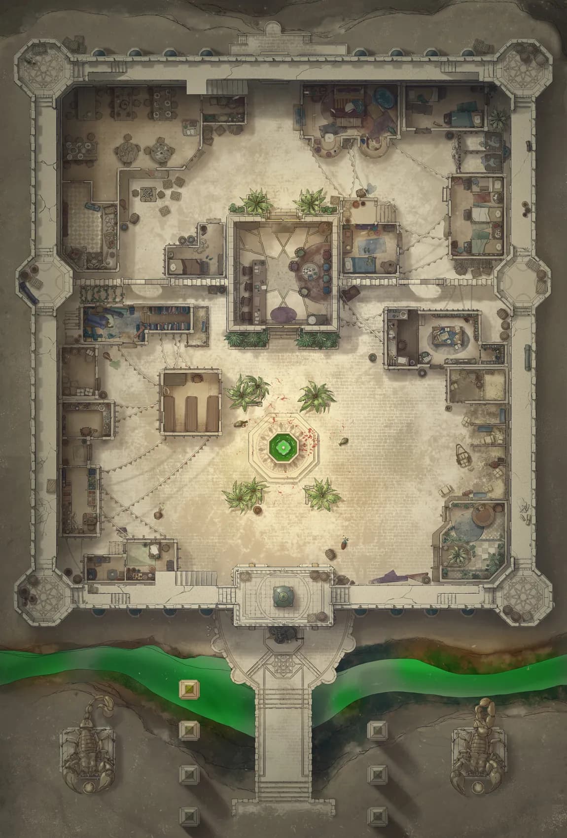 Desert Caravanserai map, Toxic River variant thumbnail