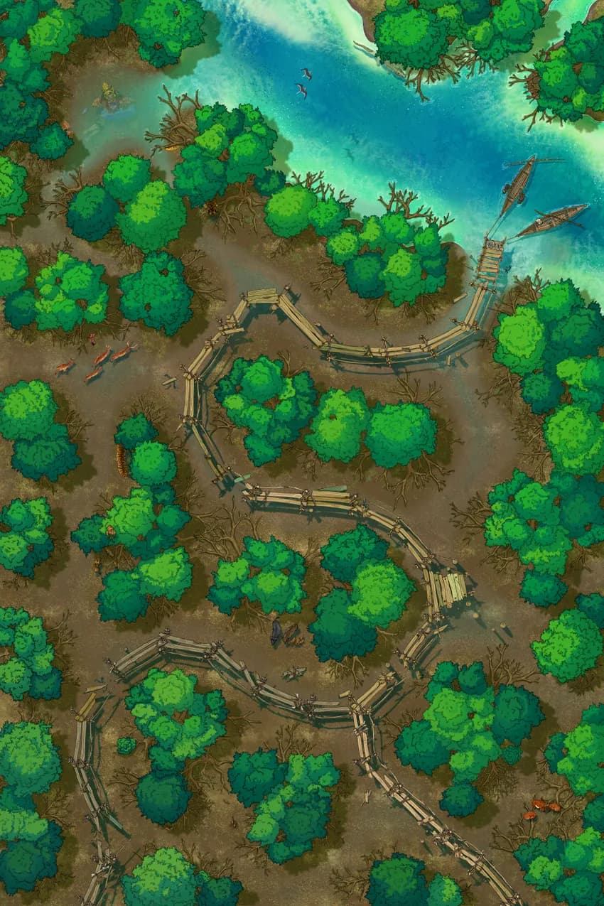 Mangrove Forest map, Low Tide Day variant thumbnail