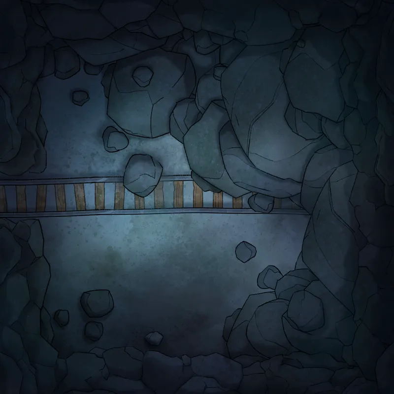 Modular Caves map, Mines Mine Tracks 04 variant thumbnail