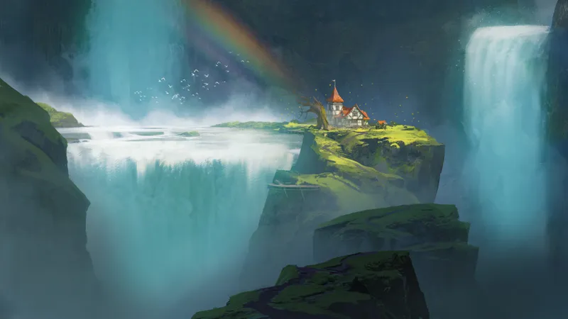 Wonderful Wizard Waterfall map, Summer variant