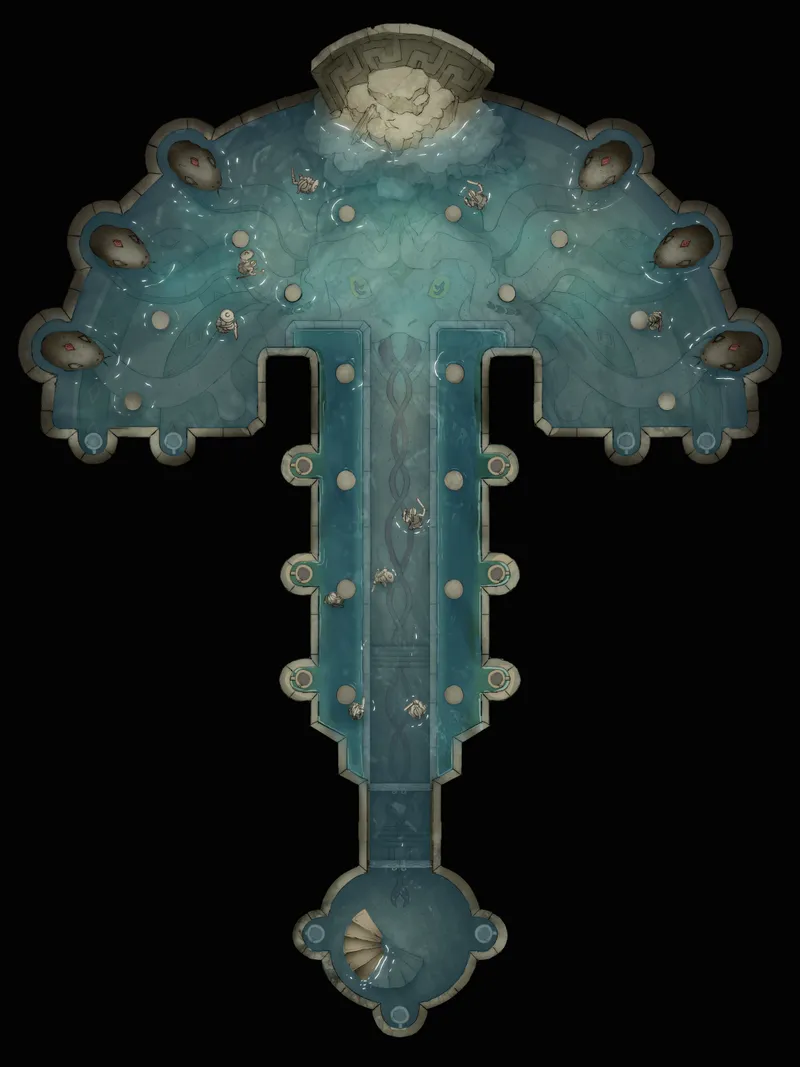 Temple of the Medusa Throne map, Flooded variant thumbnail