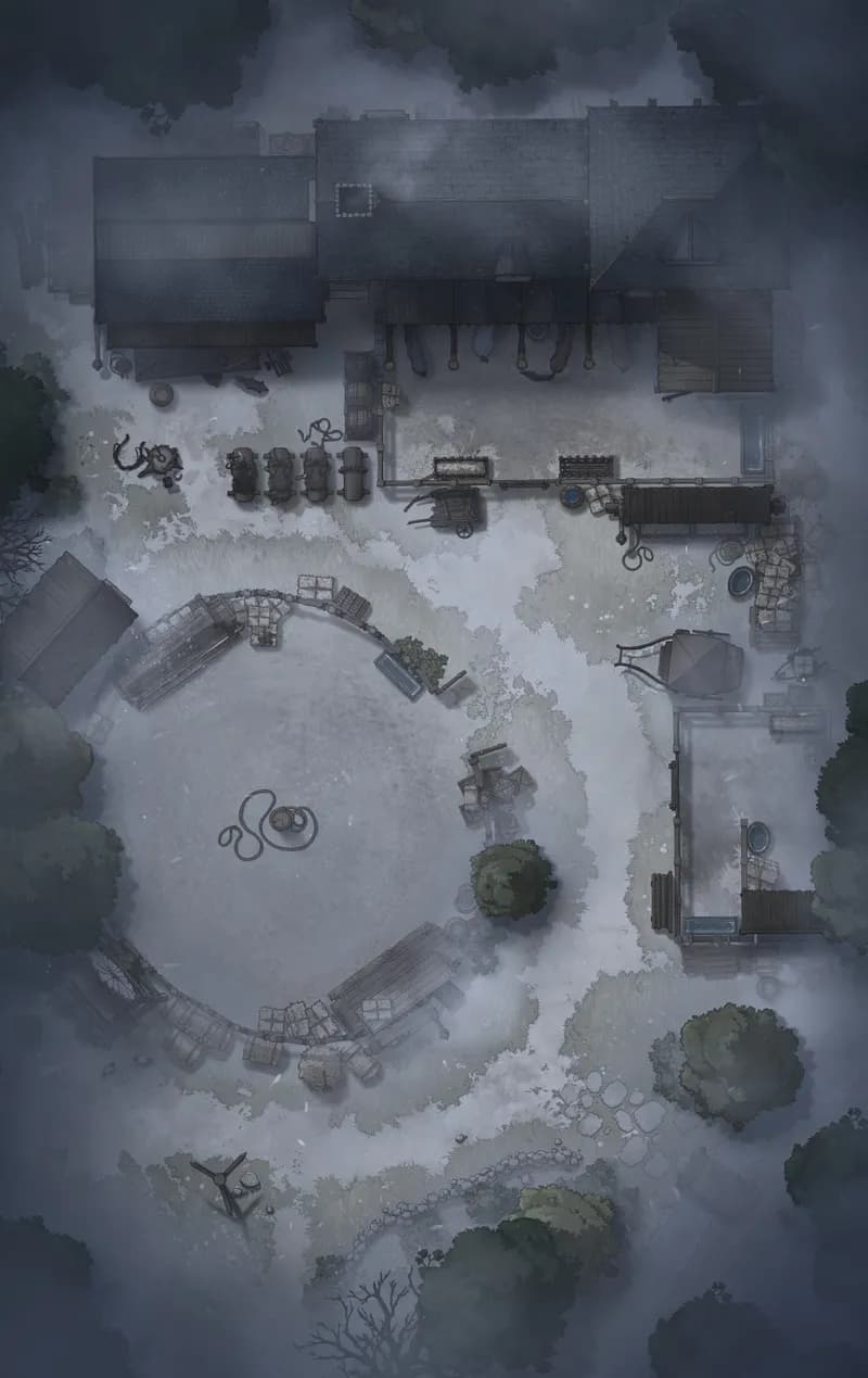 Pastoral Village Stables map, Fog variant thumbnail