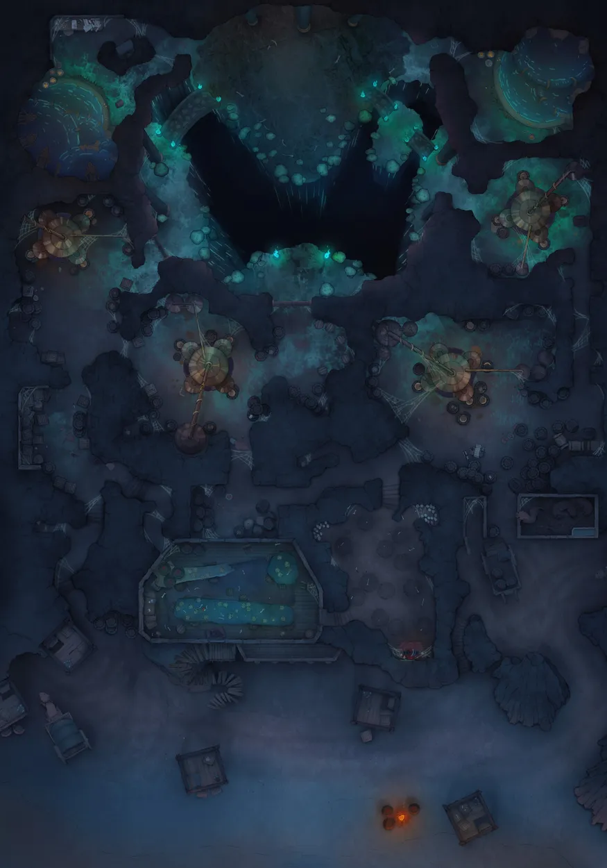 Drakescale Peak map, Underdark variant