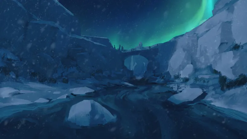 Medusa's Wake map, Winter Night variant