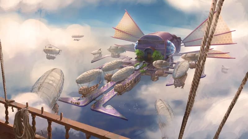 Airship Port map, Busy Port Day variant