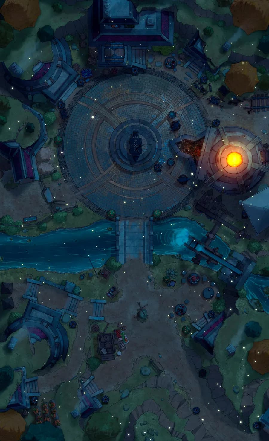 Overground Dwarven City Center map, Fireflies variant