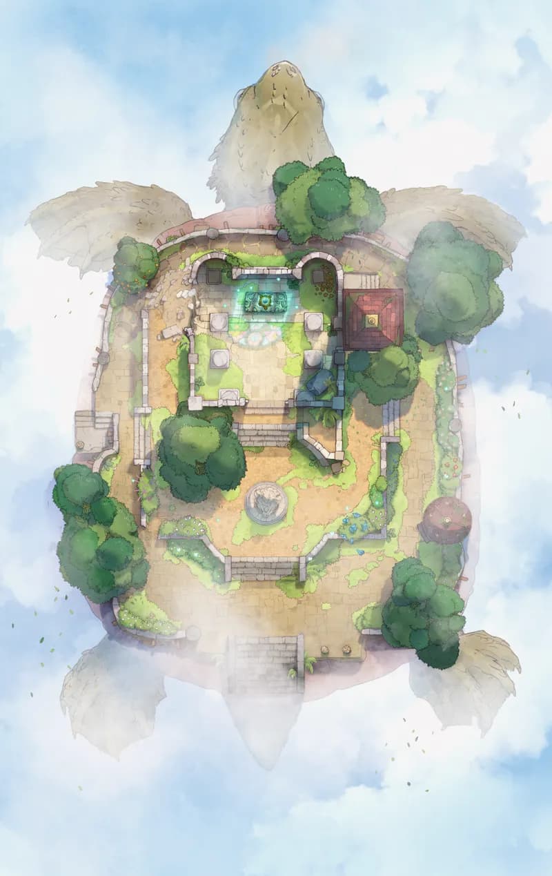 Tutelary Turtle Island map, Sky variant thumbnail