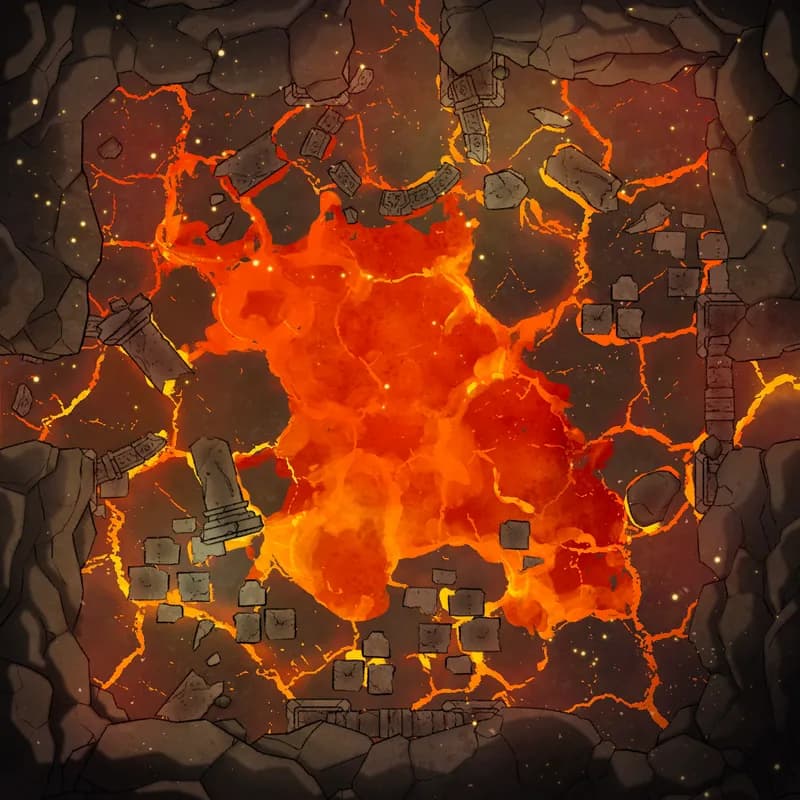 Modular Caves map, Lava Mines Ruins variant thumbnail