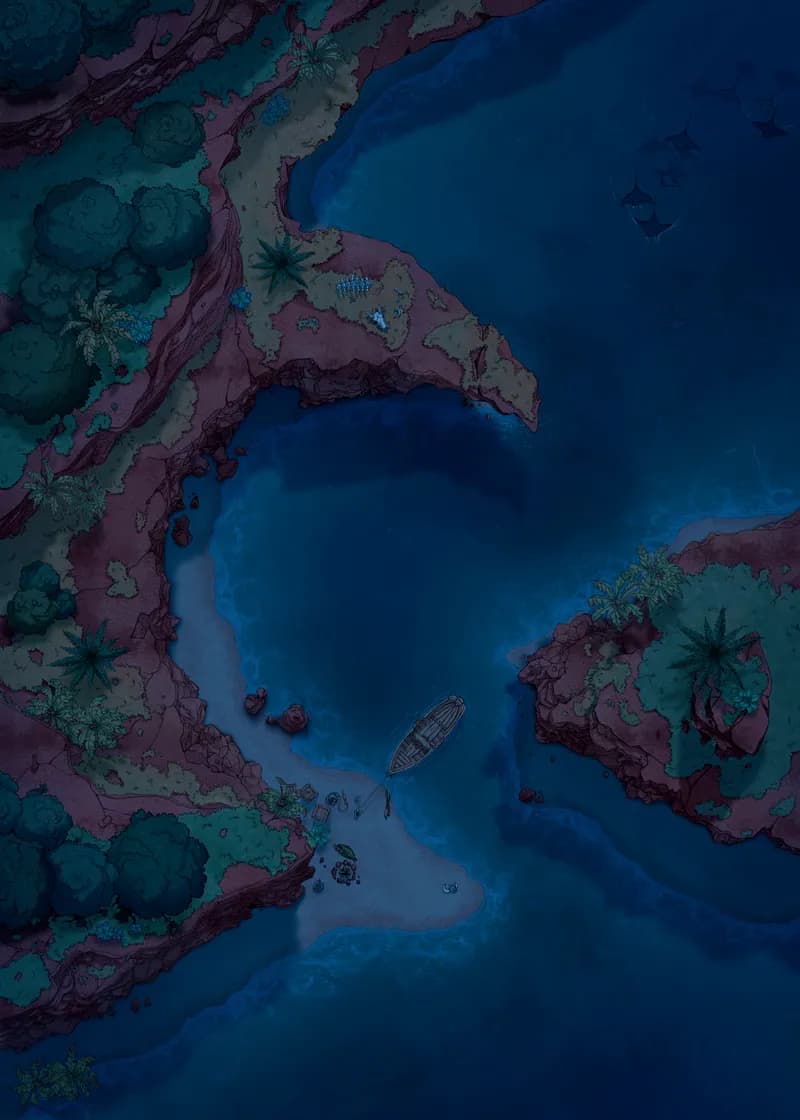 Beachside Cliff map, Original Night variant thumbnail