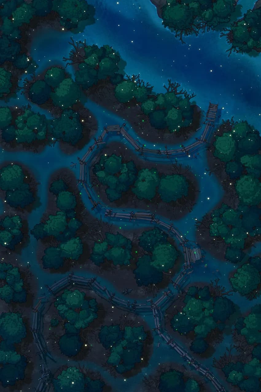 Mangrove Forest map, Fireflies variant thumbnail