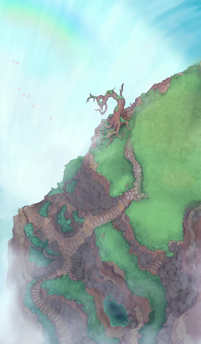 Wonderful Wizard Waterfall map, Natural Day variant