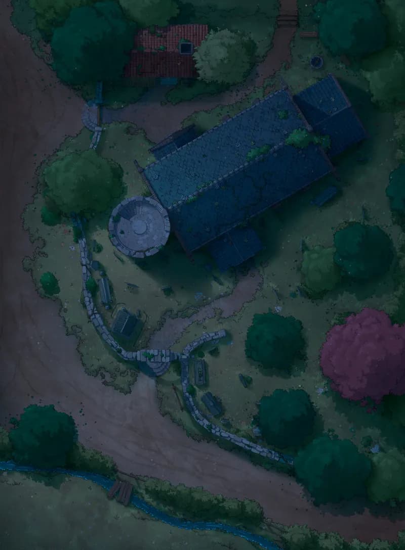 Peaceful Village Church map, Original Night variant thumbnail