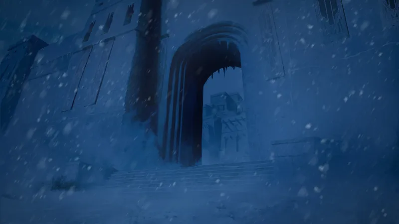 Oasis City map, Winter Night variant