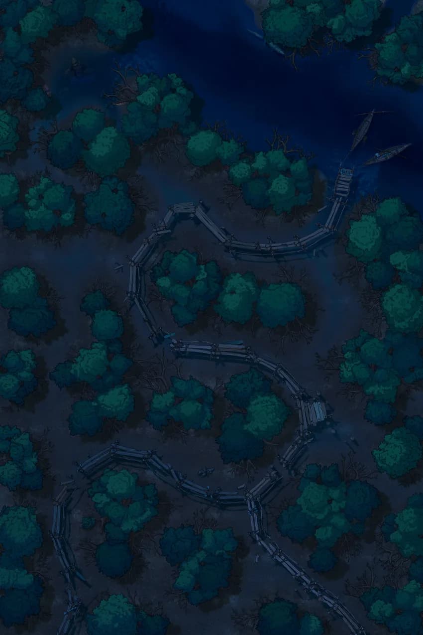 Mangrove Forest map, Low Tide Night variant thumbnail