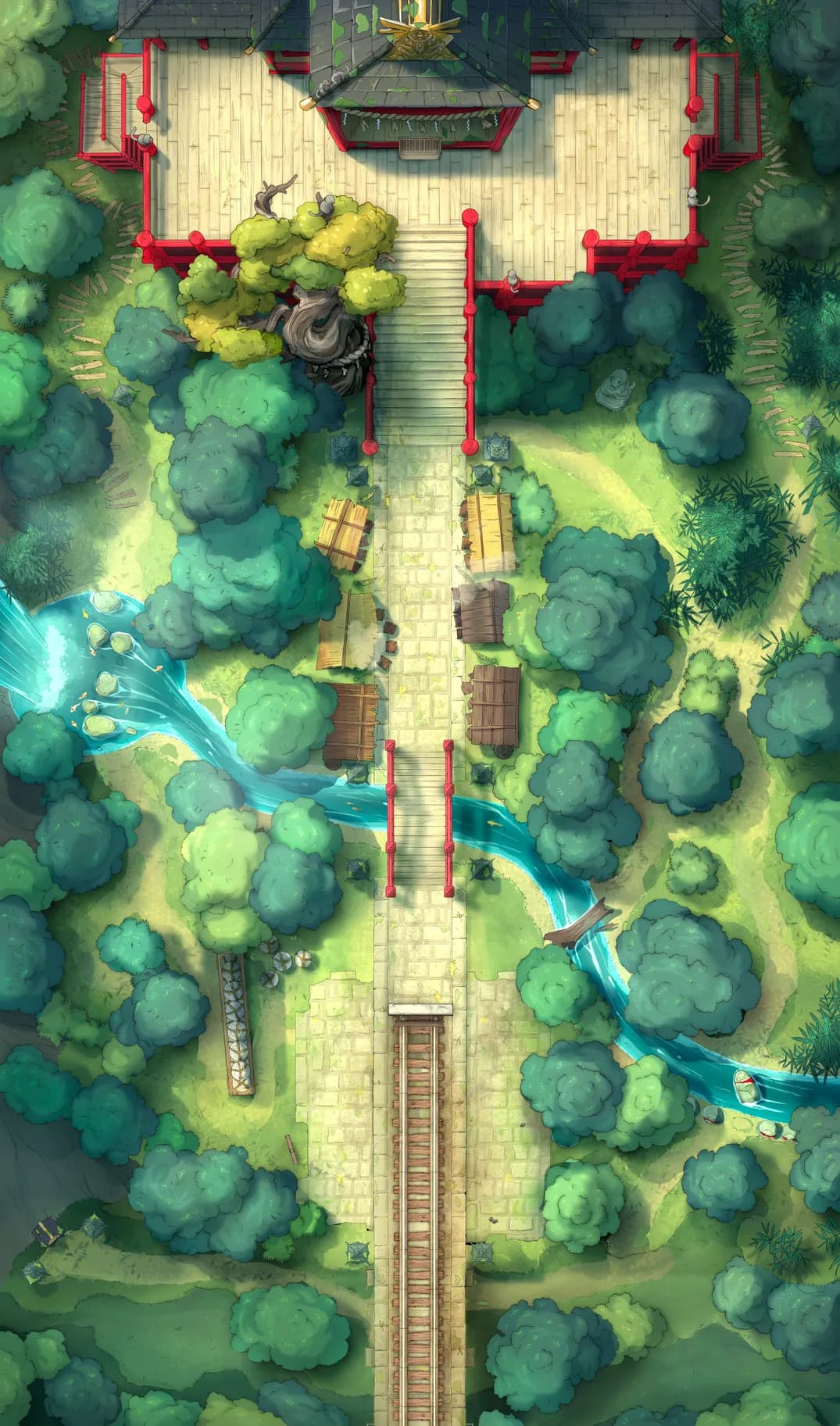 Forest Shrine Festival map, Train Tracks Day variant thumbnail