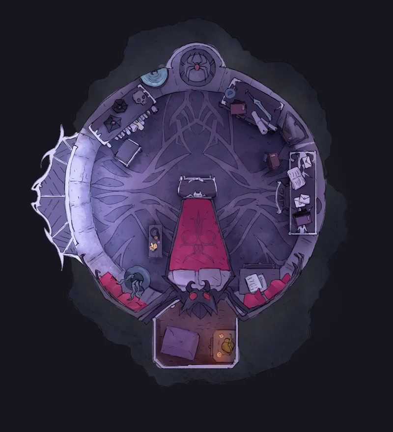 Drow Manor map, High Priestess Chambers variant thumbnail