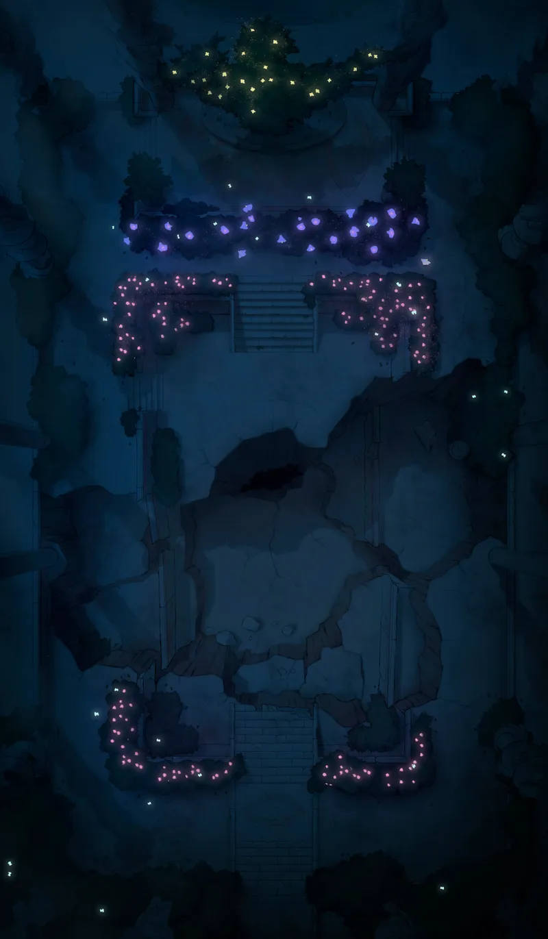 Ruined Courtyard map, Blossom Night variant thumbnail