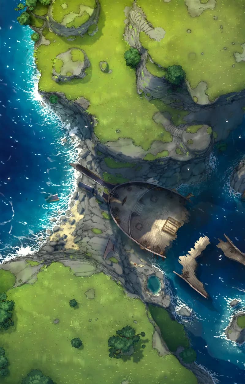 Ropebridge Chasm map, Shipwreck variant thumbnail