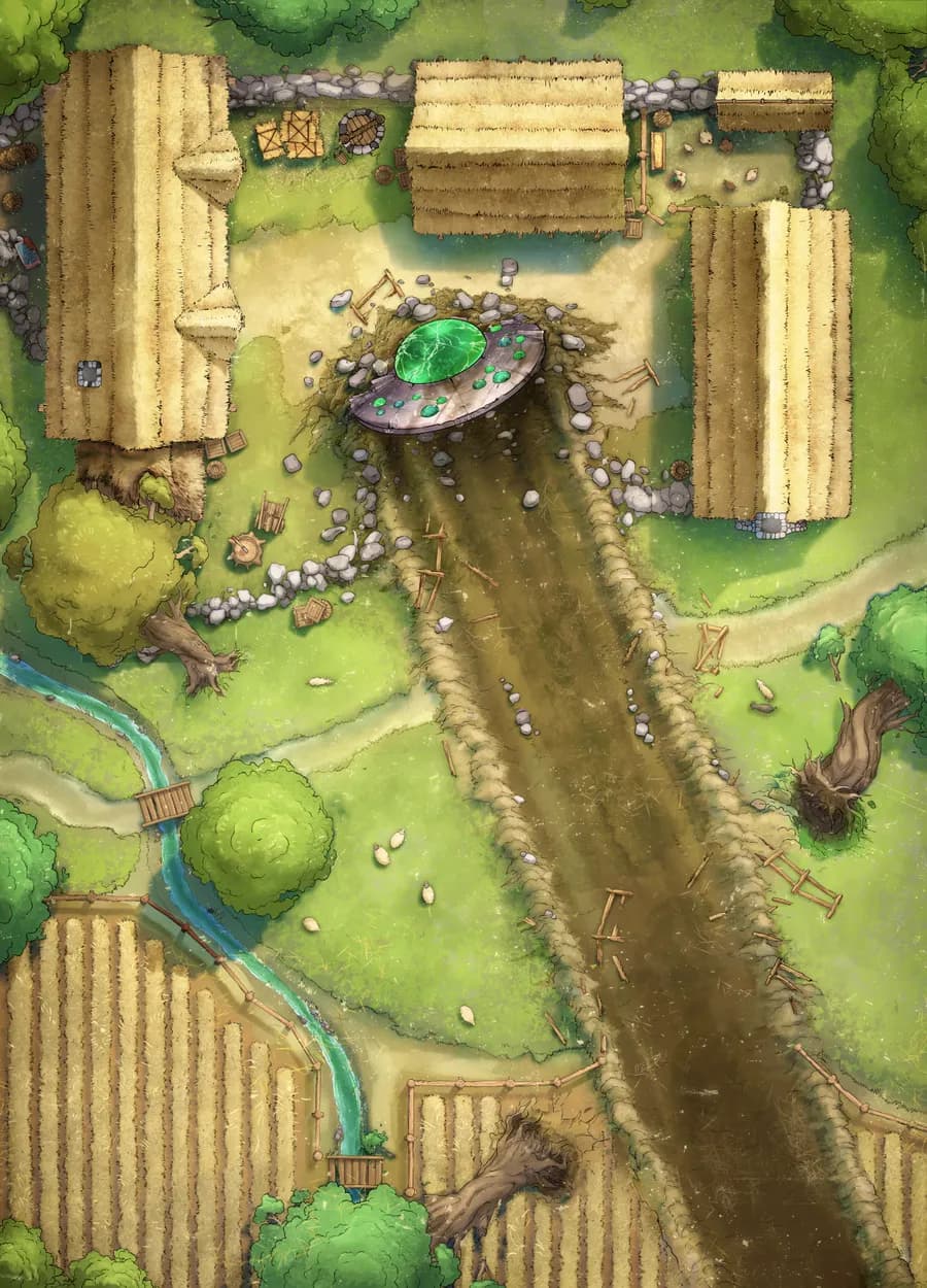 Impact Site map, UFO Day variant thumbnail