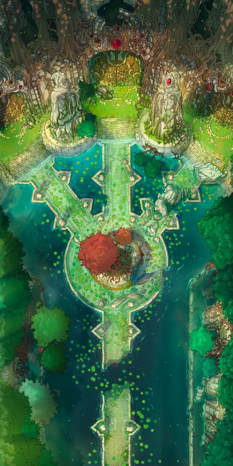Flooded Fey Ruins map, Original Day variant thumbnail