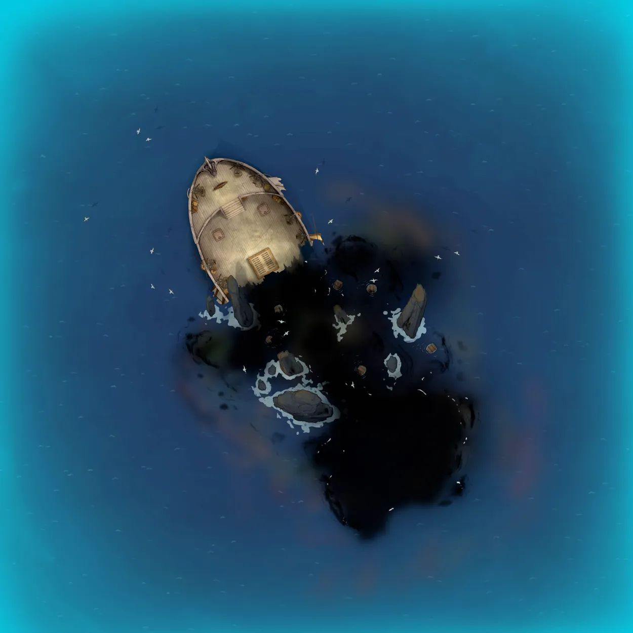 Open Ocean map, Oil Spill variant thumbnail