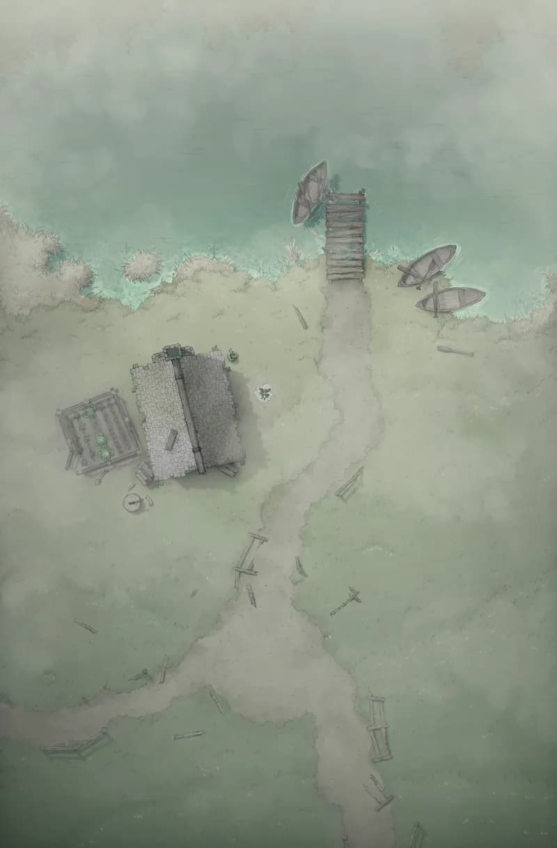 Serene Lakeside map, Foggy variant thumbnail