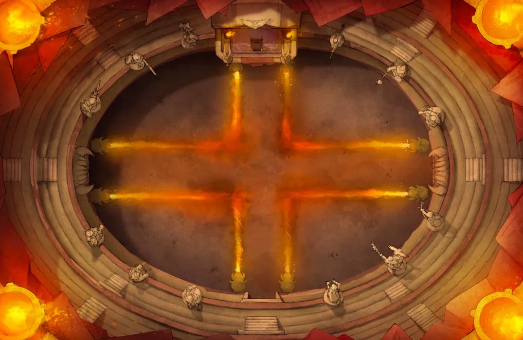 Colosseum of Challenges map, Fire Trial Day variant thumbnail