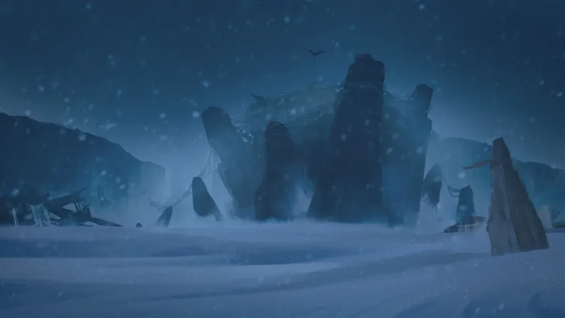 Harpy Cove map, Winter Night variant