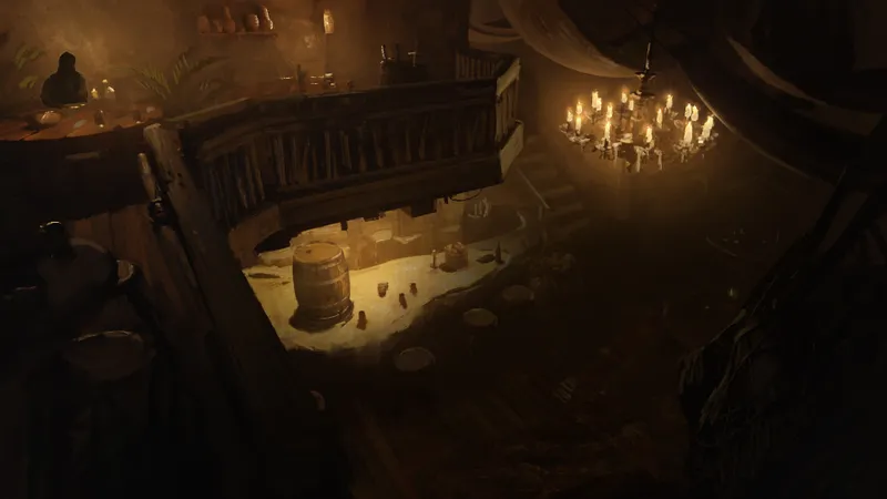 Port Pirate Tavern map, Mysterious Stranger variant