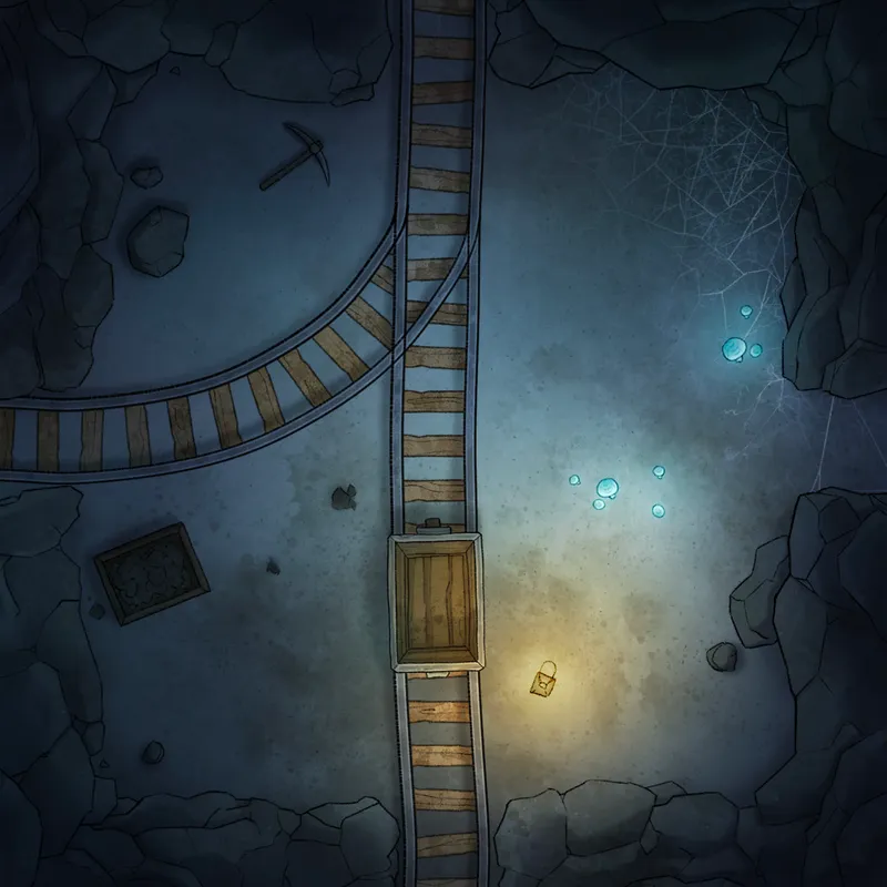 Modular Caves map, Mines Mine Tracks 05 variant thumbnail