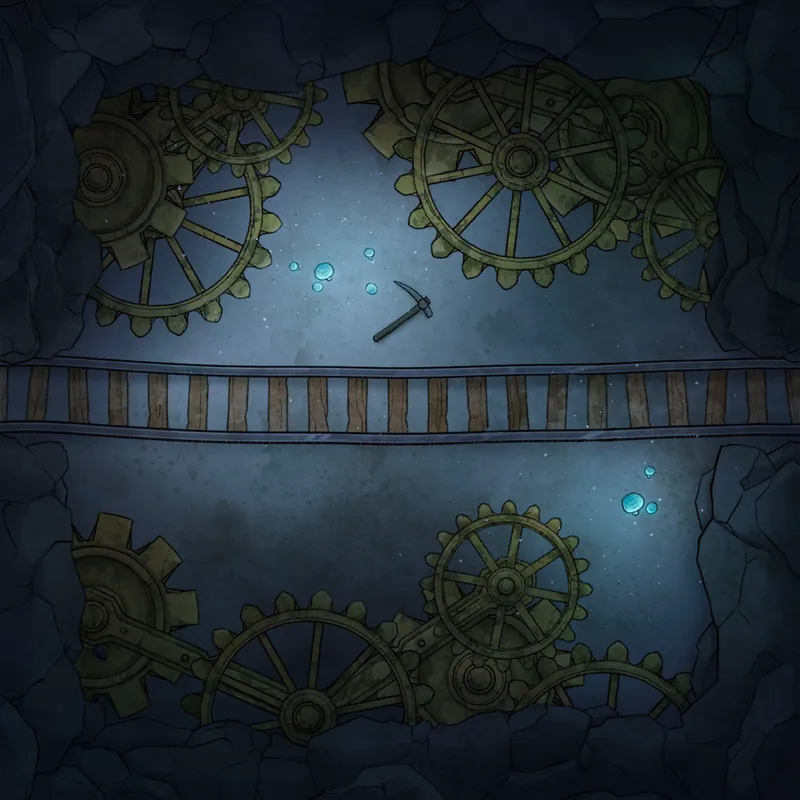 Modular Caves map, Mines Mine Tracks 01 variant thumbnail