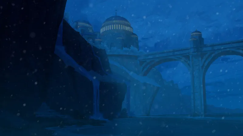 Djinn Gardens map, Winter Night variant
