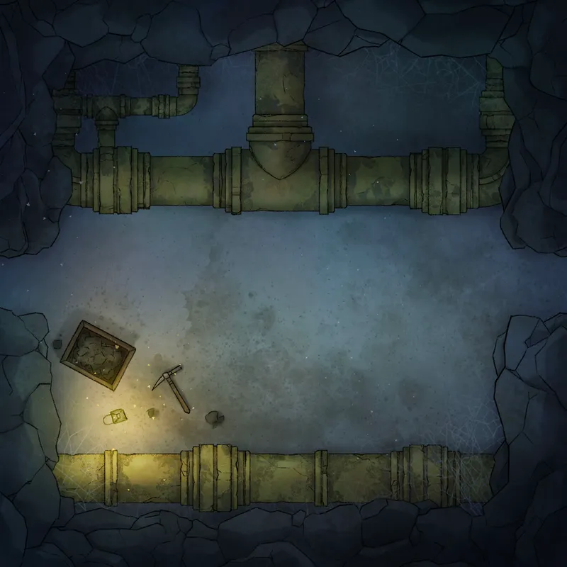 Modular Caves map, Mines Large Pipes 03 variant thumbnail